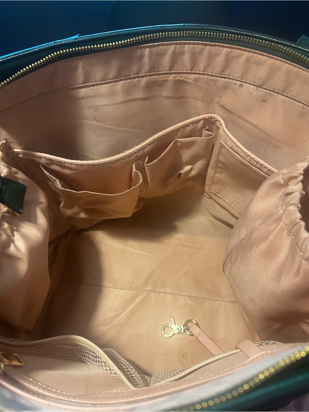 Poppy & Peonies Heritage Green Go GetterTote with Pink Insert and Accessory Set - Picture 13 of 16